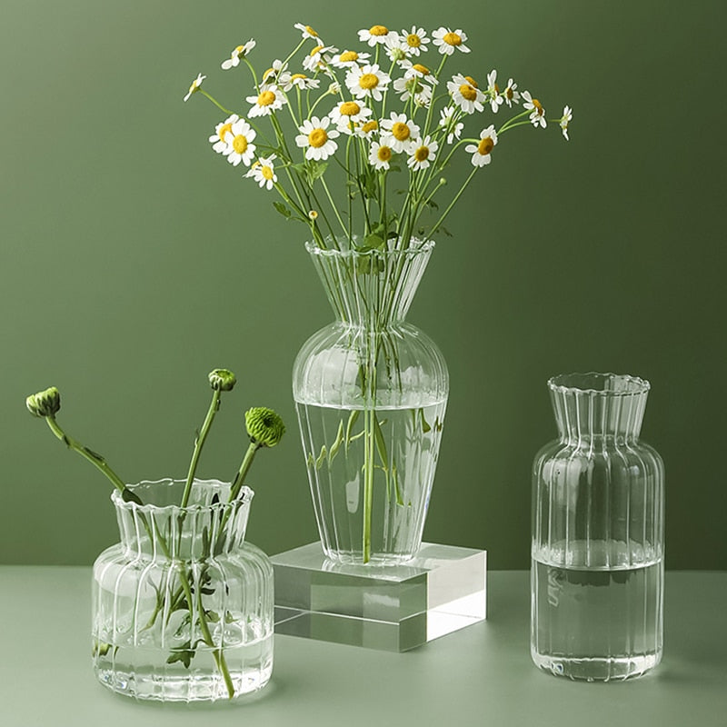 Petal-Textured-Glass Accents &amp; Vases