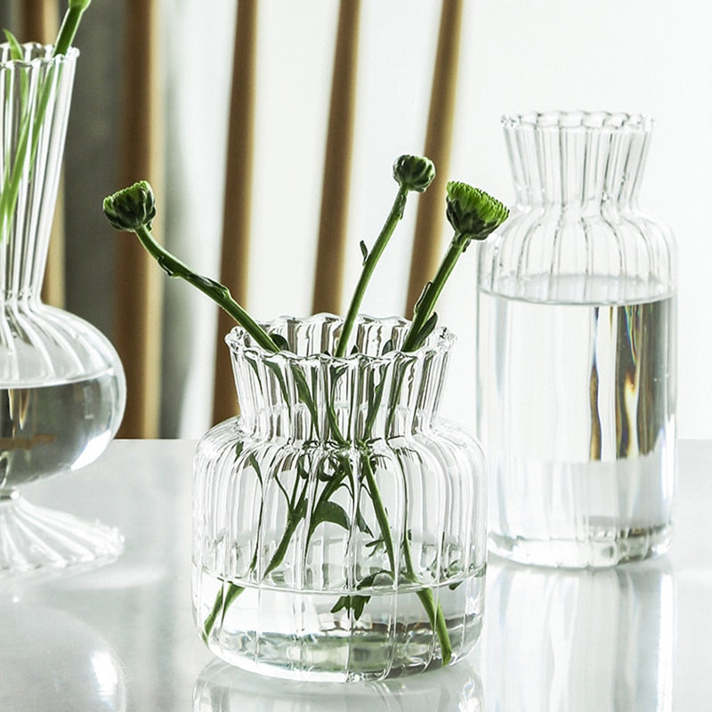 Petal-Textured-Glass Accents &amp; Vases