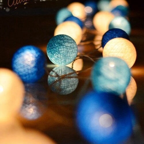 LED Cotton Ball String Lights