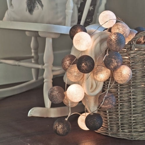 LED Cotton Ball String Lights