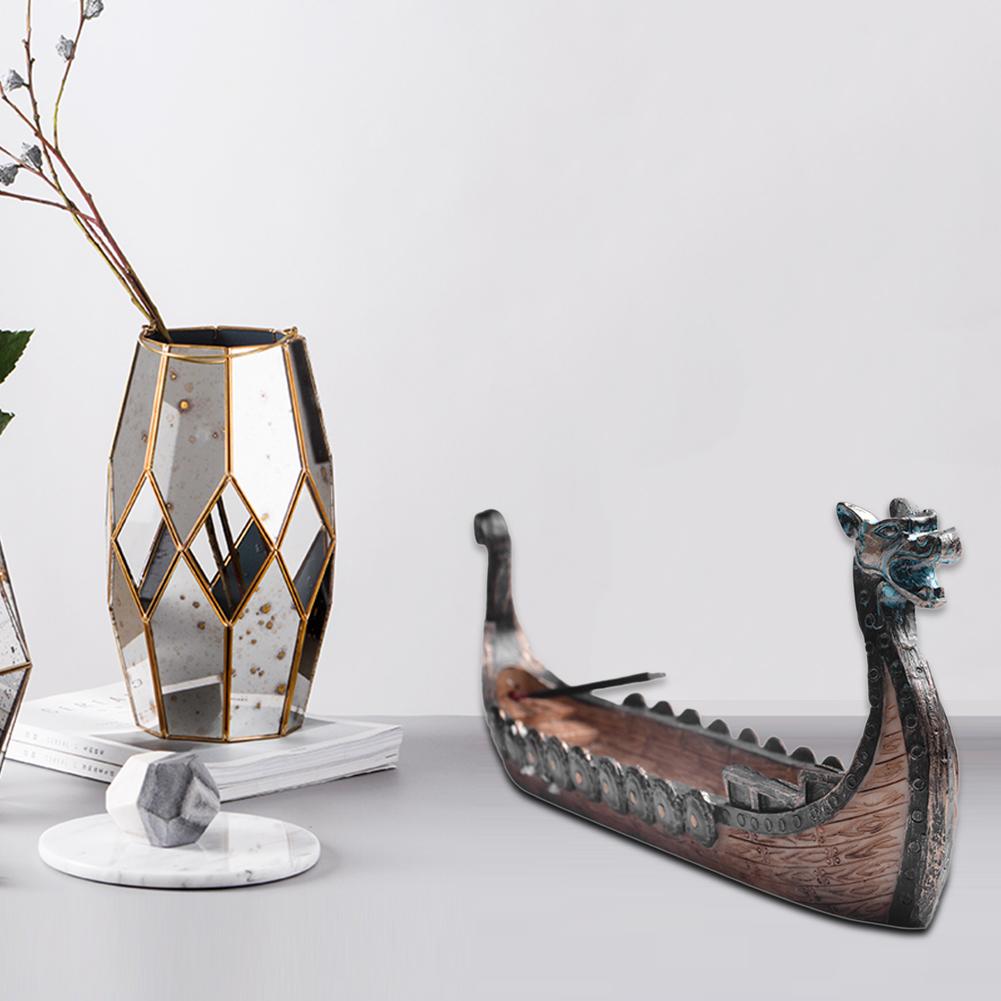 Retro Dragon Boat Incense Holder