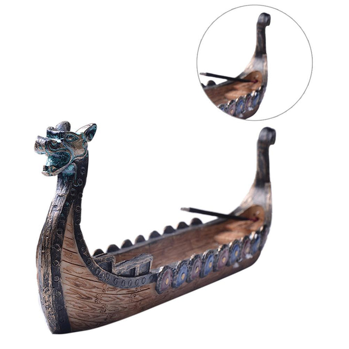 Retro Dragon Boat Incense Holder
