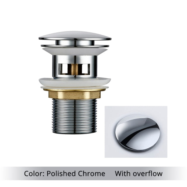 Polished Brass Bathroom Sink Drains