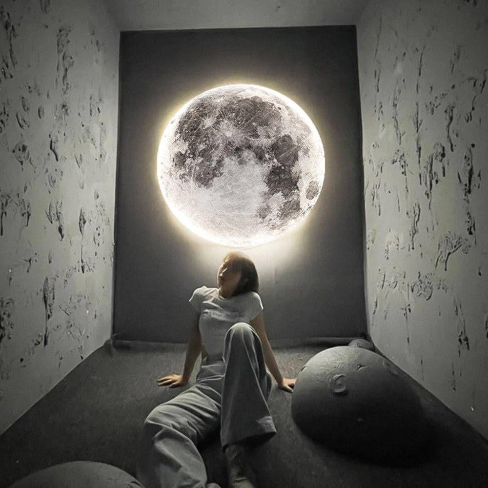 3D LED Moon or Earth Ceiling or Wall Lamp (3 Styles) 24CM-80CM