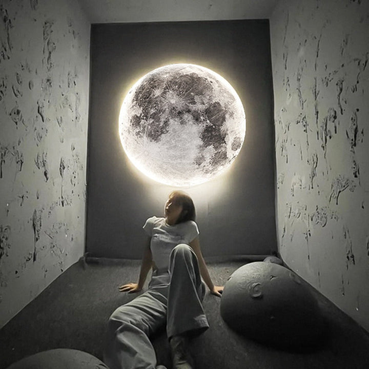 3D LED Moon or Earth Ceiling or Wall Lamp (3 Styles) 24CM-80CM