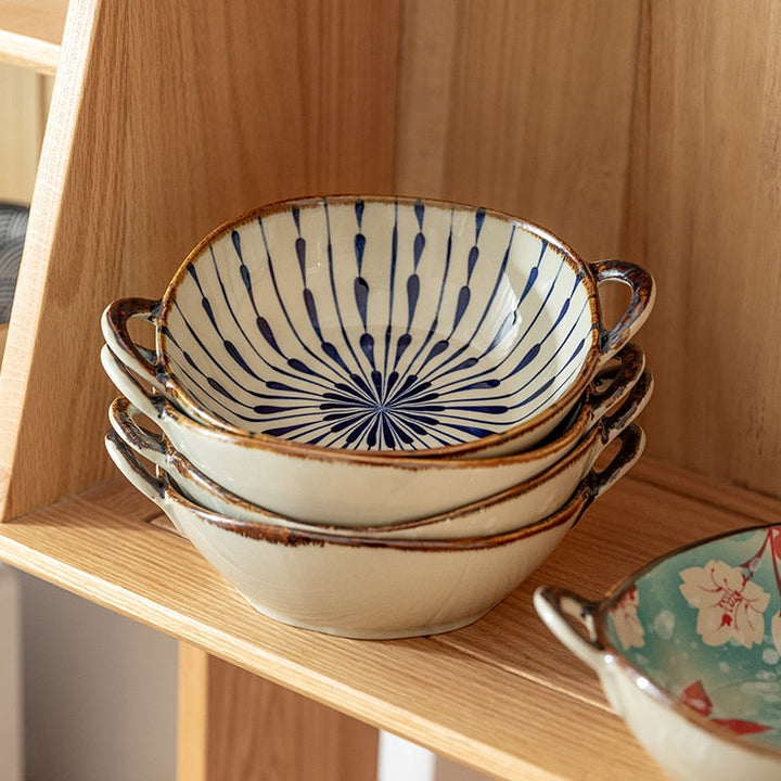 Flora Ceramic Pasta Bowls
