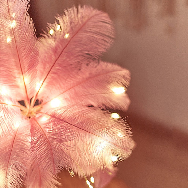 Feather Palm Creative Table Lamp