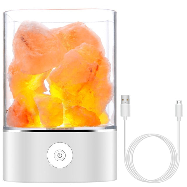 Himalayan Salt Desk Lamp &amp; Air Purifier White