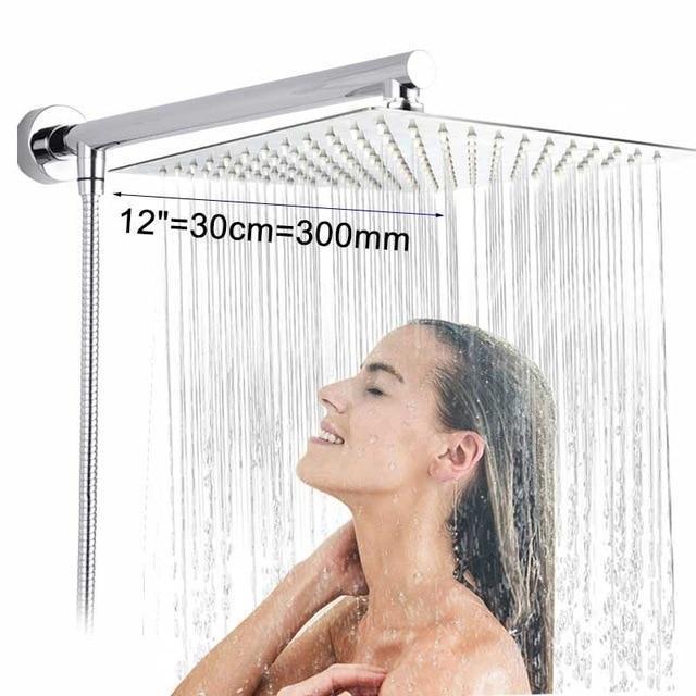 Wall-mounted rain shower ultra-slim