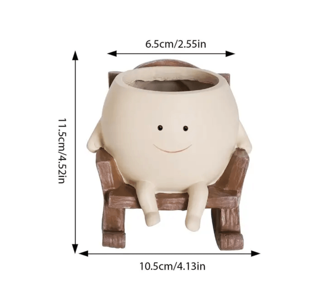 Resin Smiling Face Planter