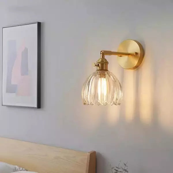 Flower Bud Tulip Glass Wall Light