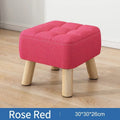 Padded ottoman stool in retro style in pastel colours