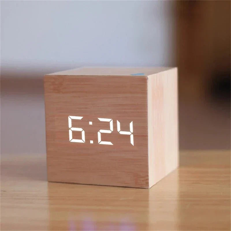 Digital LED Clock in Retro Style