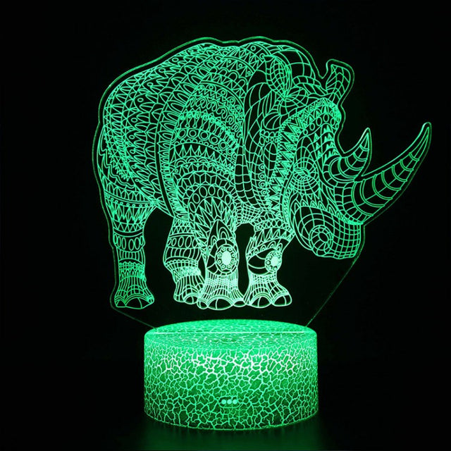 3D Lamp Rhinoceros Majestic