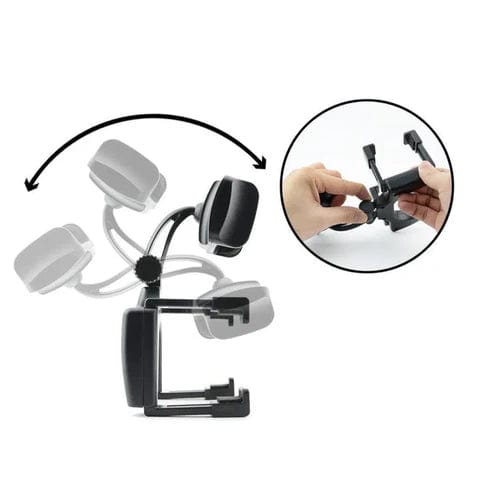 Roadview – Rearview Mirror Phone Mount with 360° Rotation &amp; Telescopic Arm
