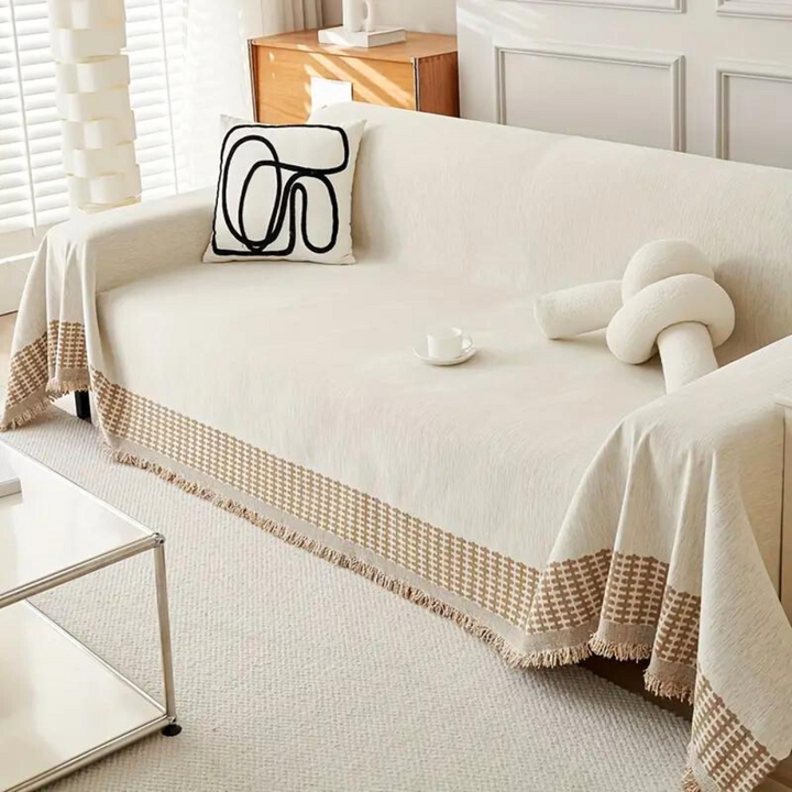 Rustic Cotton Tassel Sofa Cover
