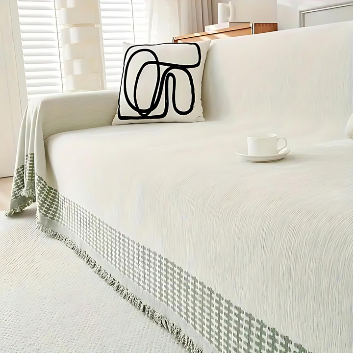 Rustic Cotton Tassel Sofa Cover