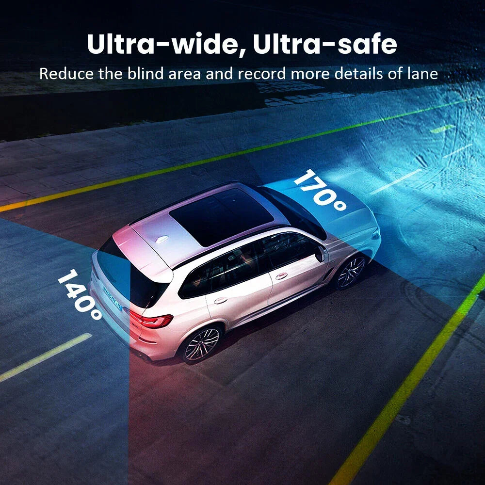 Rearview Mirror Dash Cam 4K Front &amp; Rear | CarPlay &amp; Smart Driving Assistant