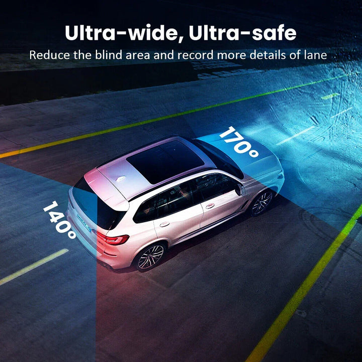 Rearview Mirror Dash Cam 4K Front &amp; Rear | CarPlay &amp; Smart Driving Assistant