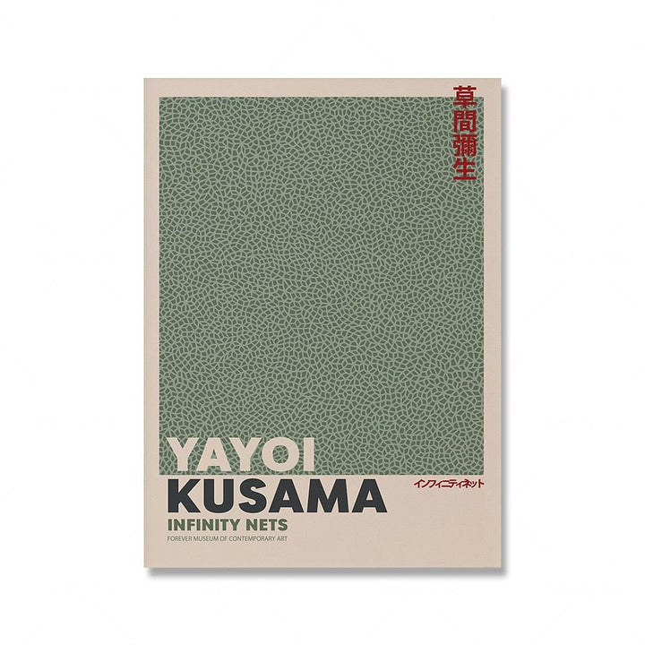 Sage Green Matisse Yayoi Kusama Exhibition Poster