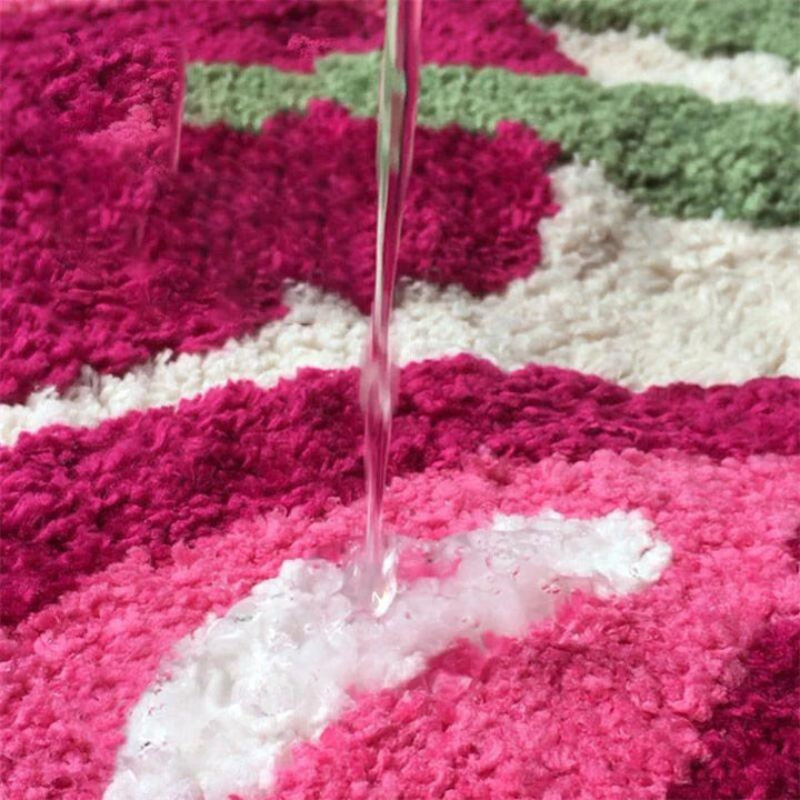 Cherry tufted bath mat