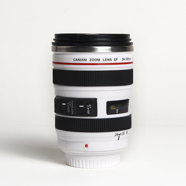 Camera Lens Inspired Insulated Cup Coffee Mug