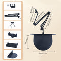 Extendable, concealed phone/tablet holder at the bed