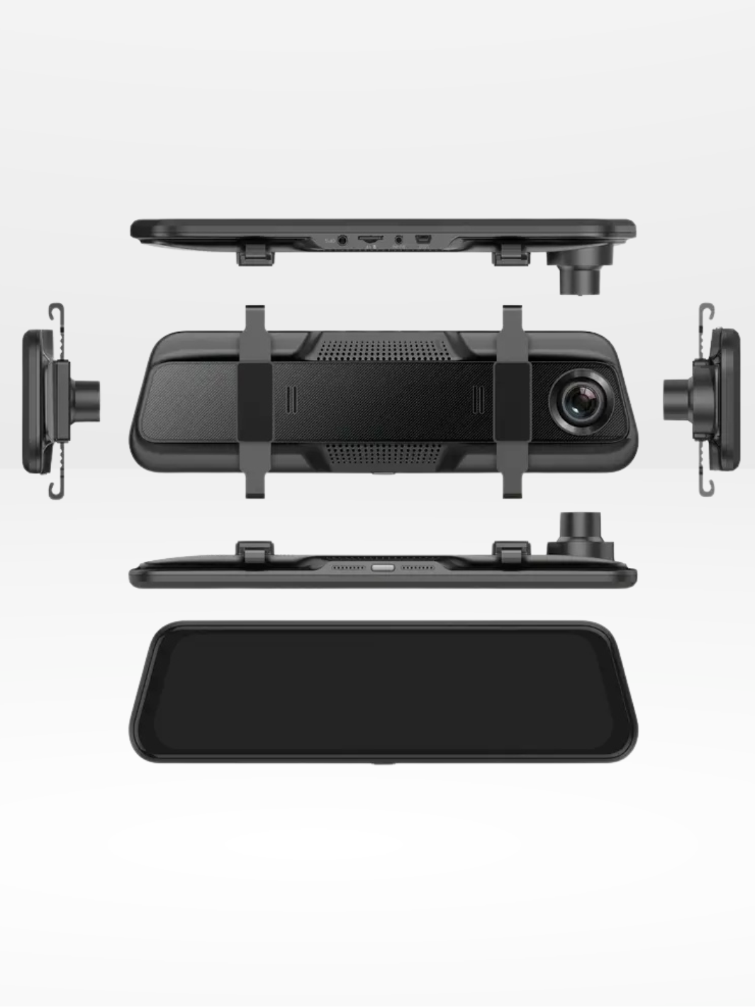 Rearview Mirror Dash Cam 4K Front &amp; Rear | CarPlay &amp; Smart Driving Assistant