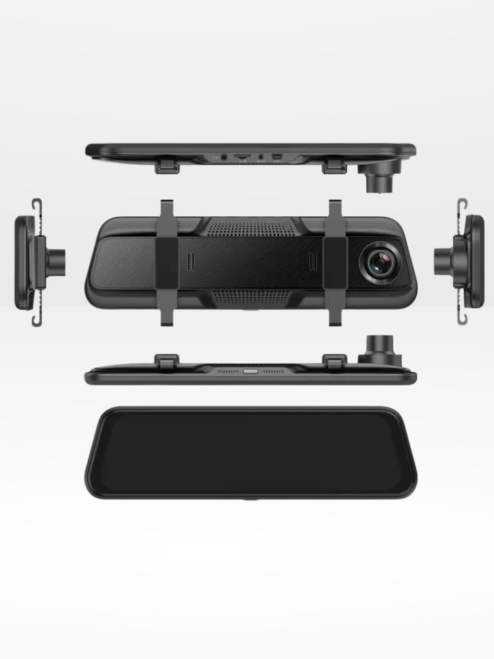 Rearview Mirror Dash Cam 4K Front &amp; Rear | CarPlay &amp; Smart Driving Assistant