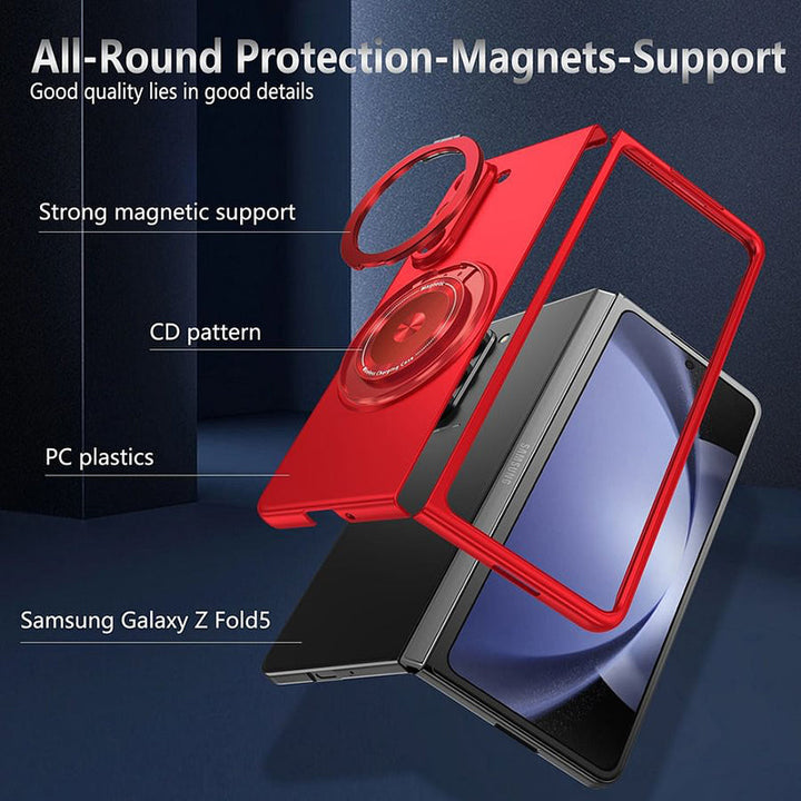 Magnetic phone case with 360° rotating stand for Samsung Z fold &amp; flip 6/5/4/3