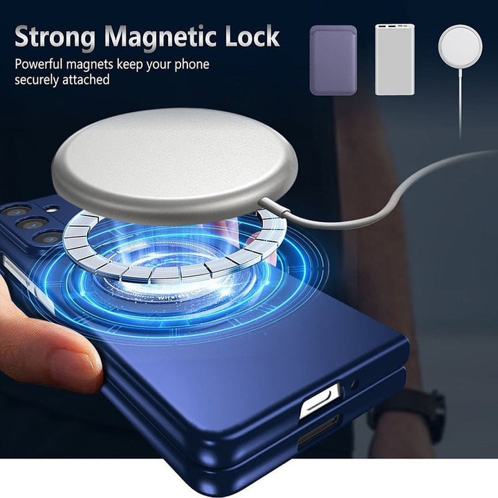 Magnetic phone case with 360° rotating stand for Samsung Z fold &amp; flip 6/5/4/3