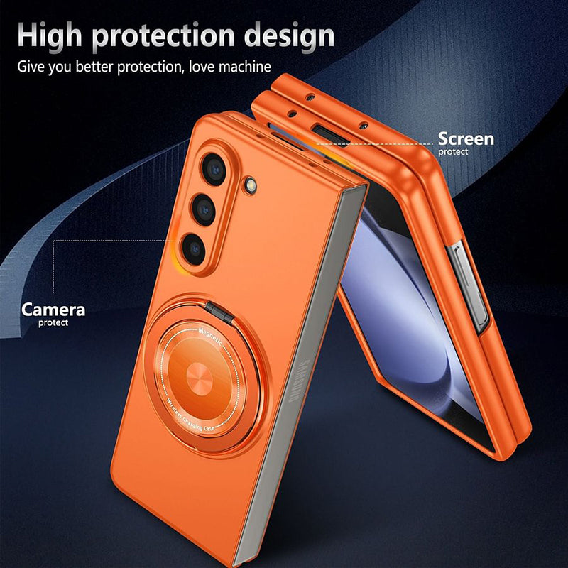 Magnetic phone case with 360° rotating stand for Samsung Z fold &amp; flip 6/5/4/3