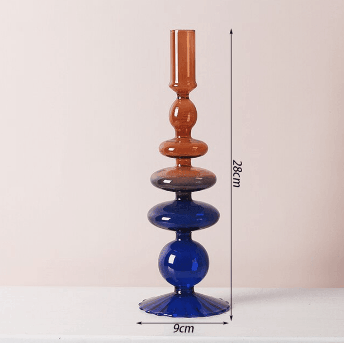 Two colour Glass Classic Craft Candle Holder
