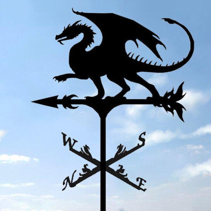Weather vane - Windy - Retro witch shape - Unique design