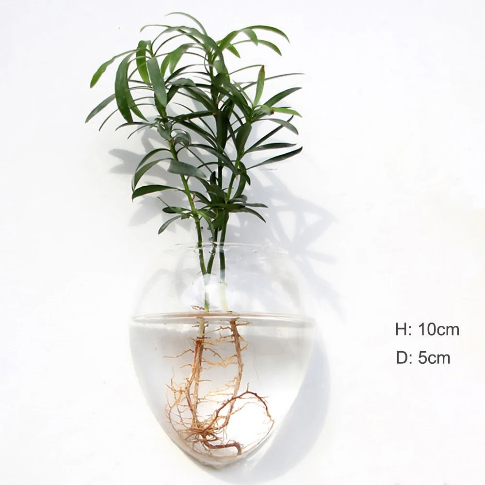 Wall vase made of glass