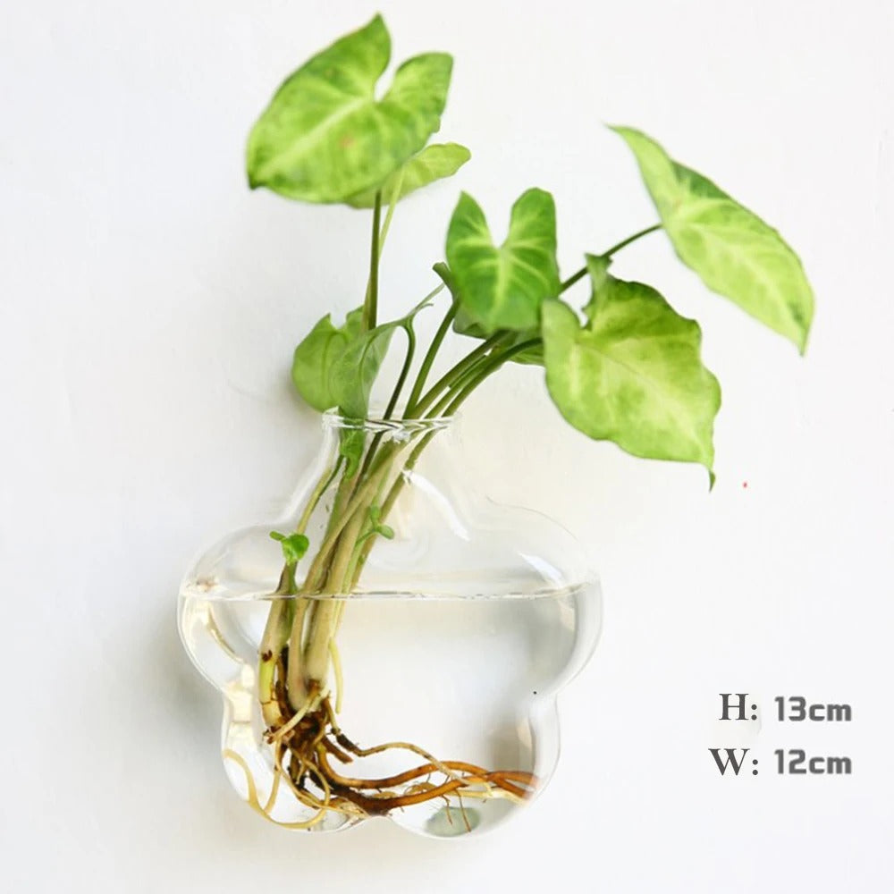 Wall vase made of glass