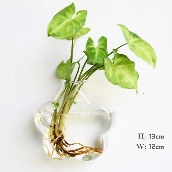 Wall vase made of glass