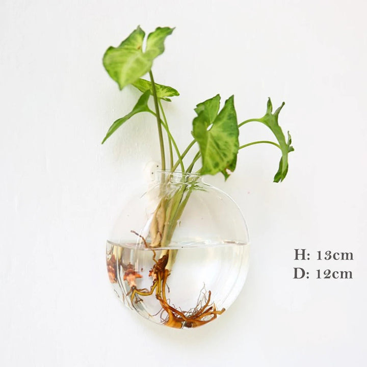Wall vase made of glass