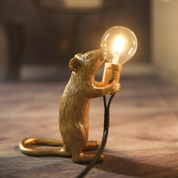 Vintage Mouse LED Table Lamp
