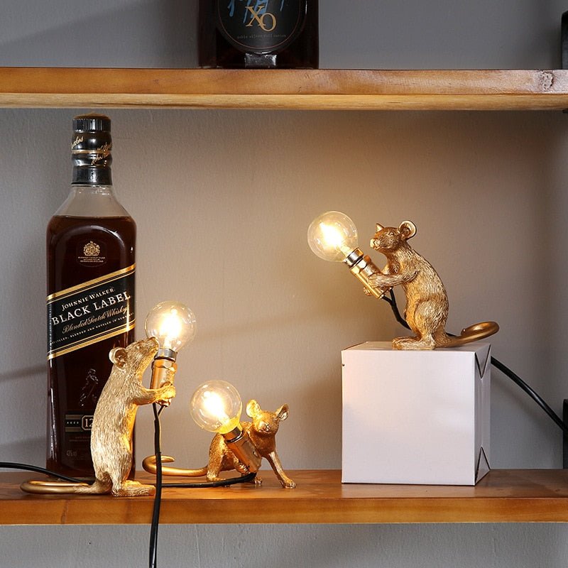 Vintage Mouse LED Table Lamp