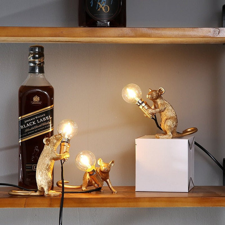 Vintage Mouse LED Table Lamp