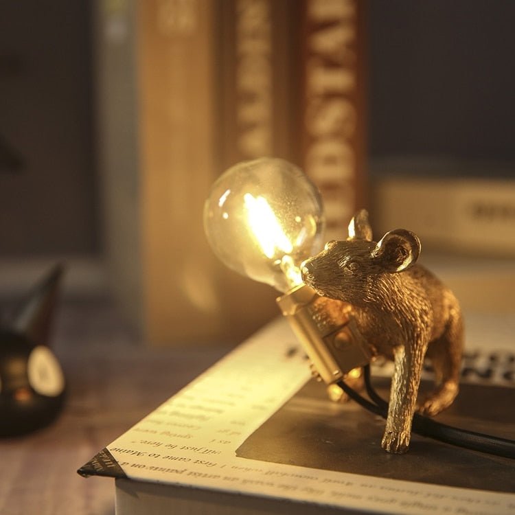 Vintage Mouse LED Table Lamp