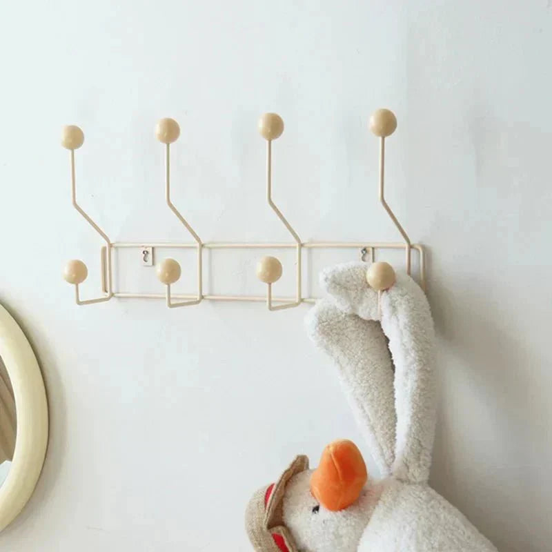 Vintage Coat Hooks Metal Set - Classic Wardrobe for Coats and Accessories