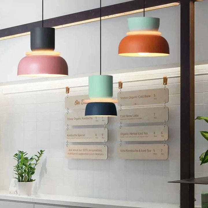 LuminaGlow - Modern Pendant Light in Scandinavian Macaron Style