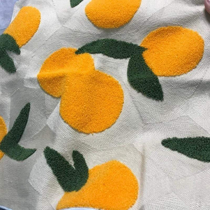 Orange Embroidery Pillowcase