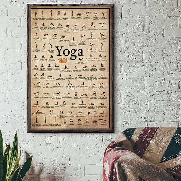 Yoga Poses Wall Poster
