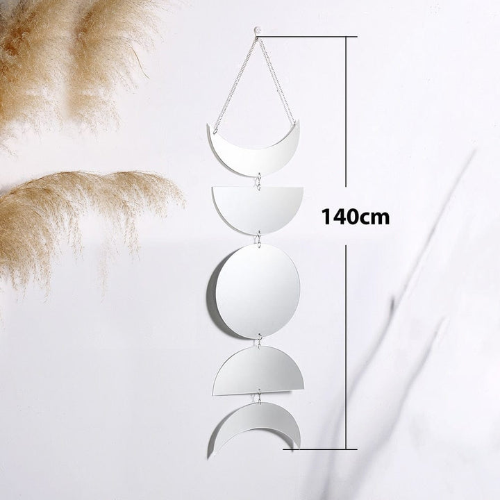 Moon phases mirror wall hanging