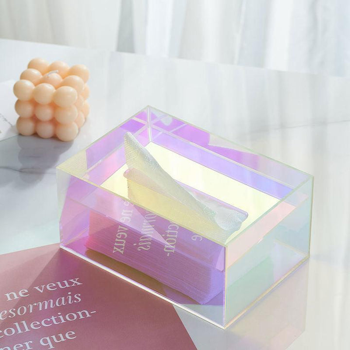 Iridescent Acrylic Tissue Box