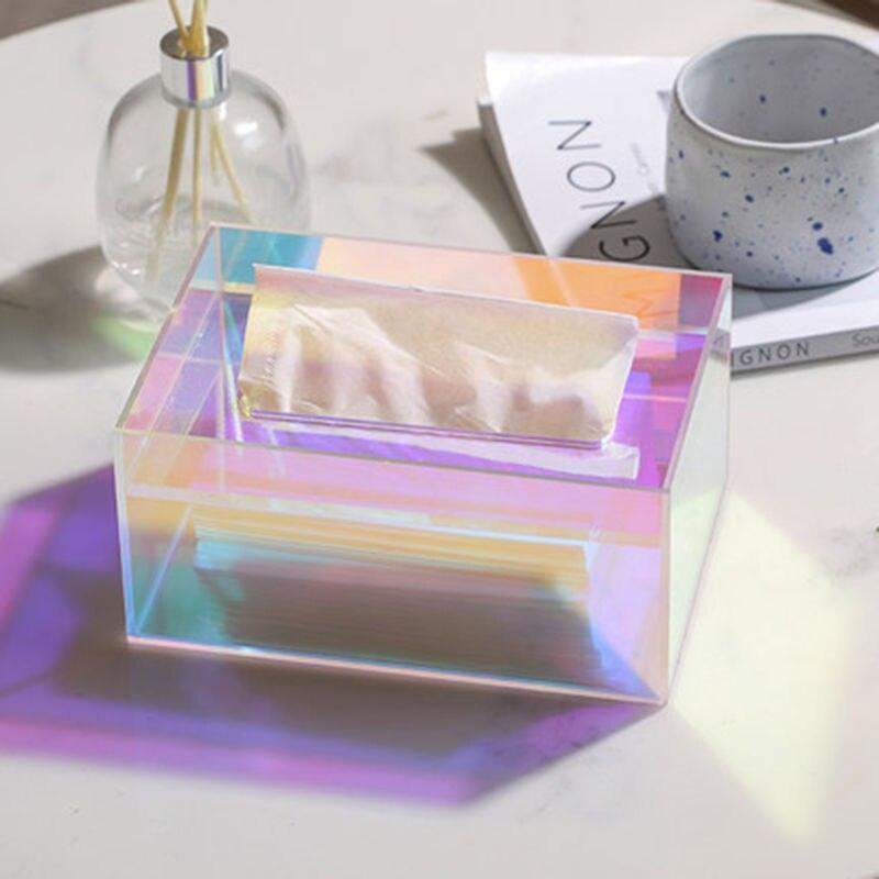 Iridescent Acrylic Tissue Box